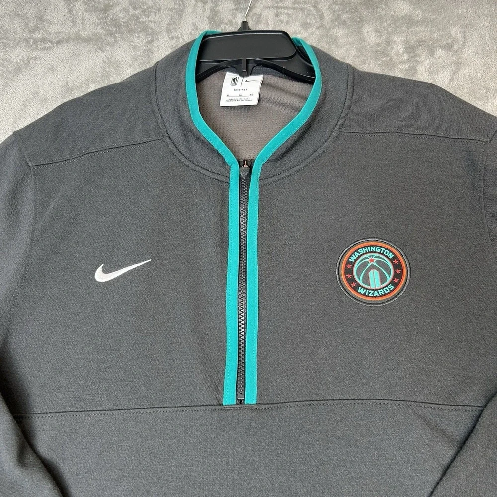 Nike Washington Wizards Half Zip Pullover Men's Sz XL Gray City‎ Edition Dri-Fit